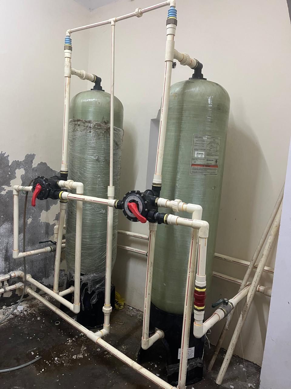 FRP sand filter and water softener plant